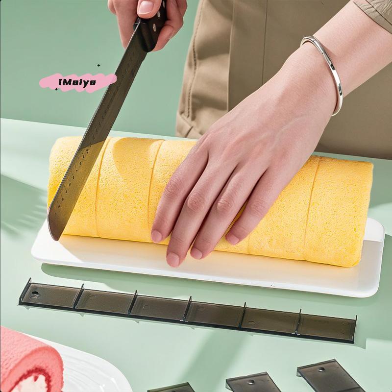 Biscuit Cake Cutting Scale Ruler, Cake Roll Ruler, Uniform Division Molds, Pastries Bings, Kitchen Dessert Making Tool, 4Pcs