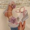 Fashion Sandals for Women Designer Flower Decorated Sandal Fashion Casual Sandals Women's Wedges Heel Platform Sandal Sandalias De Mujer