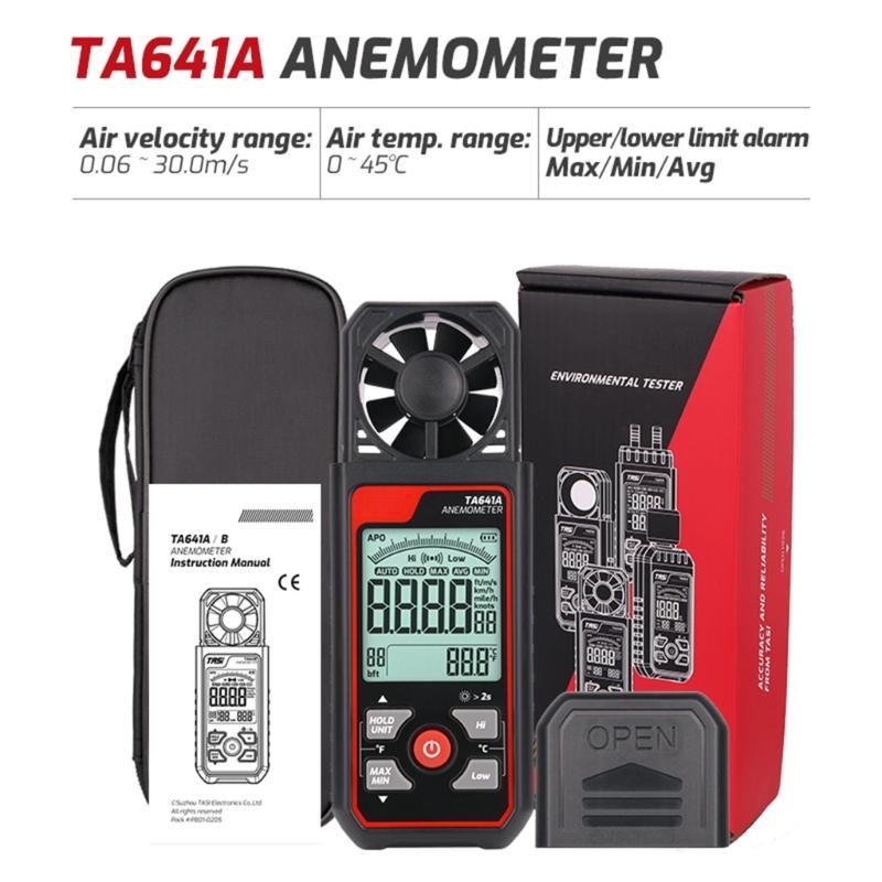 Portable Digital Anemometer Handheld Wind Speed Meter Compatible for Measuring Temperature WindChills with Backlamp LCD