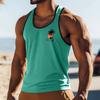 Men's Tank Top Vest Top Sleeveless Shirt Sleeveless Crew Neck Summer Coconut Tree Sports