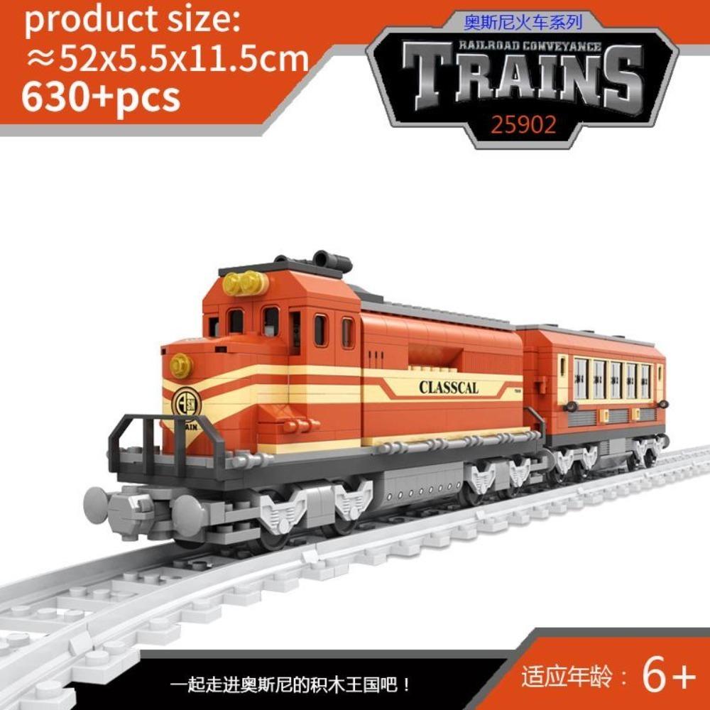 City Train Set Steam Bullet Vehicle Cargo Railway Station Model Building Blocks Brick Tracks Rail No Motor Kits Carriage Kid Toy