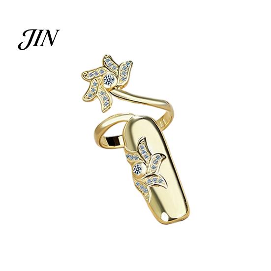 Nail-safe Adjustable Ring Universal Fit Nail Ring, Lightweight Opening Finger Jewelry, Versatile Geometric Accessory Design for Protecting Manicure