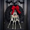 Skull Wreath for Halloween Festivities Scary Rose Skeleton Garlands Accessories Party Indoor Outdoor Party Decorations