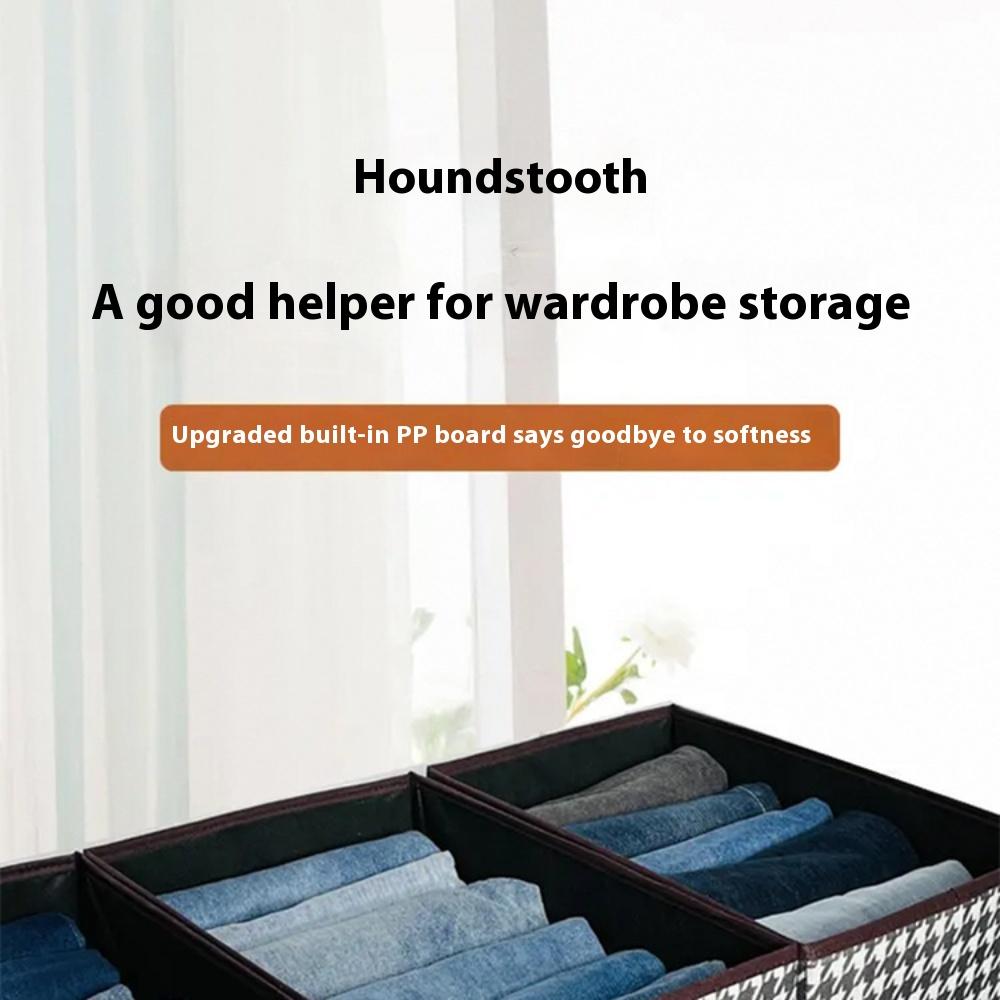 Household Wardrobe Thousand Bird Grid Storage Box Drawer Type Large Capacity Foldable Clothes Jeans Portable Storage Box
