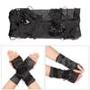 Party Masquerade Black Fingerless Arm Warmer Long Punk Mittens Beggar Style Hole Halloween Gloves