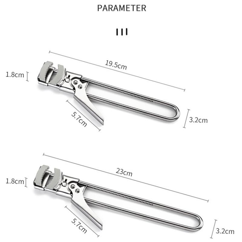 Ouvre-boîte réglable multifonctionnel manuel antidérapant en acier inoxydable ouvre-couvercle de bocal cuisine
