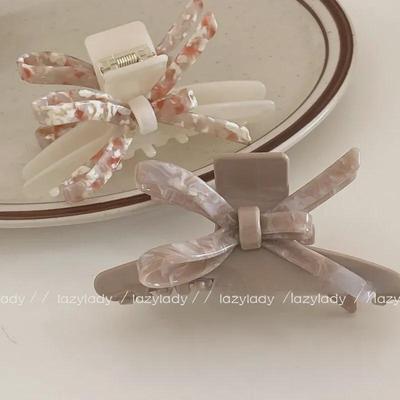 High-Quality Acetate Korean Shark Bow Hair Clip for Volume