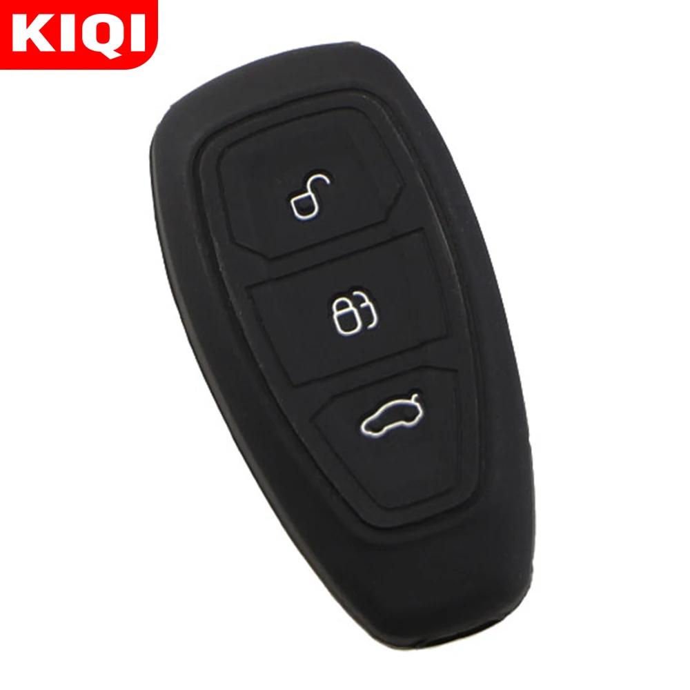 Silicone Key Cover For Ford Fiesta Focus Mondeo Mk4 Mk3 Ranger Ecosport Kuga 2 3 St Car Smart Remote Key Case Fob