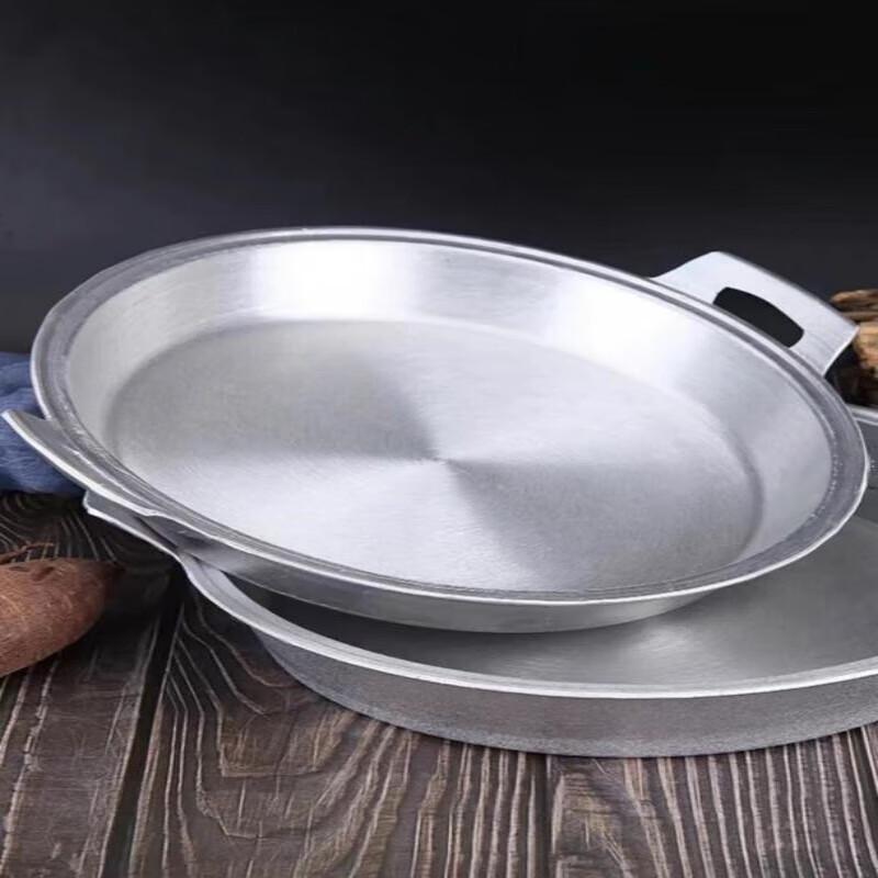 GOWKE 36cm Cast Iron Flat Bottom Frying Pan