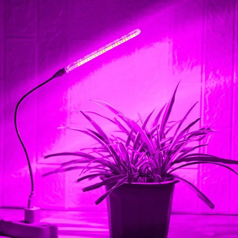 

USB 5V LED Grow Light Full Spectrum Plant Lamp с гибким шлангом для внутренней теплицы Фитолампа для рассады цветов Гидропонное освещение 1pcs