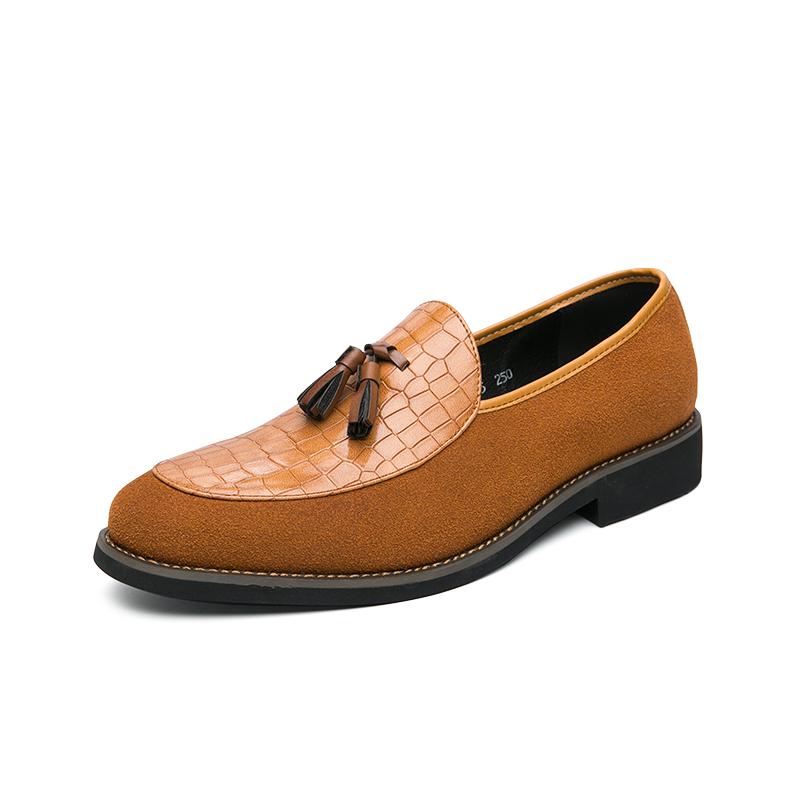 

Мода 2025 Мягкая подошва Удобные лоферы Простая универсальная мужская повседневная обувь на плоской подошве Собеседование Поездки на работу Мужская кожаная деловая обувь 48 коричневый