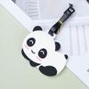 Panda Cartoon PVC Luggage Tag - Creative Travel Boarding Pass for Suitcase