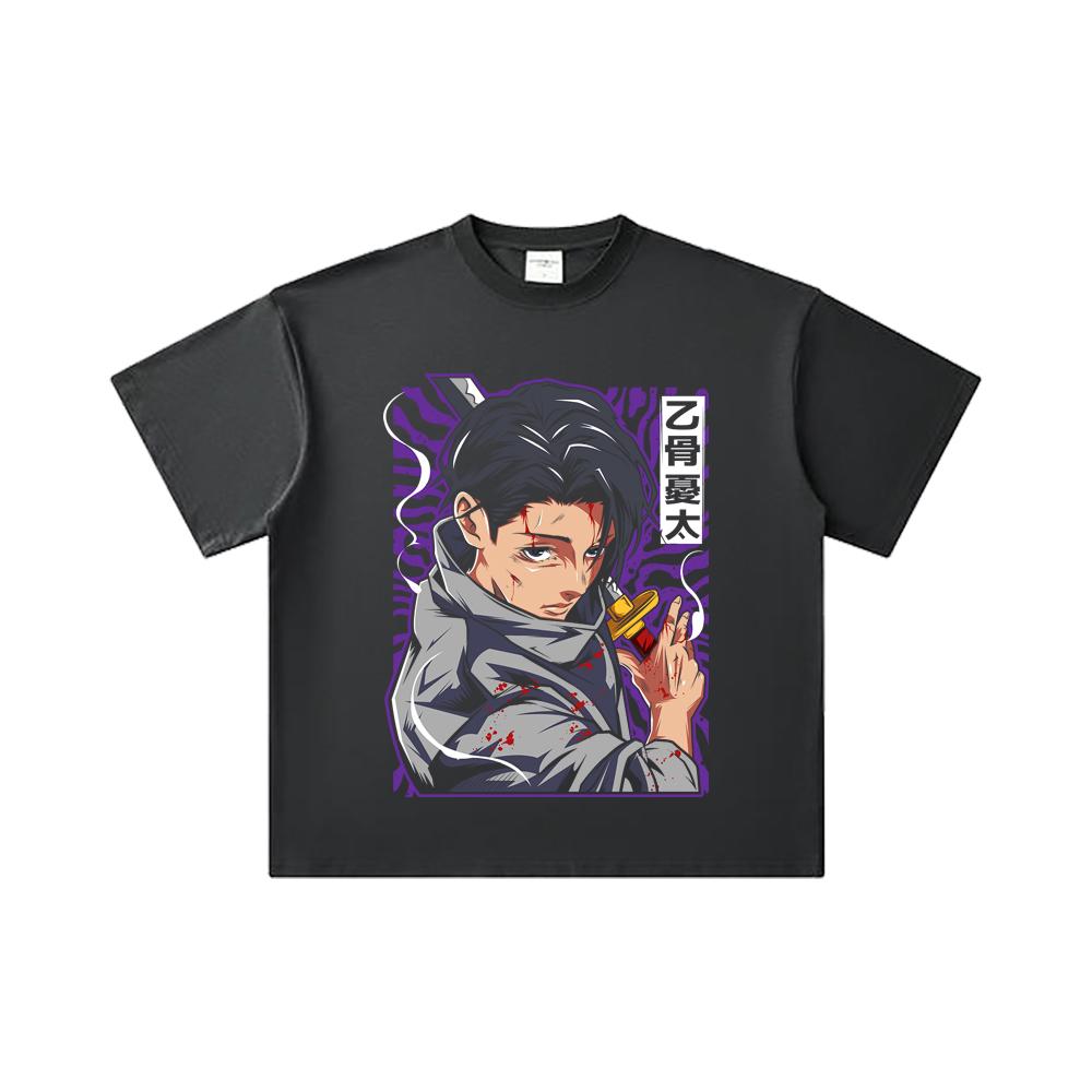 260 GSM Double Yarn 32 Count 100% Cotton Jujutsu Kaisen V53 Yuta Print Unisex Heavy Cotton T Shirt