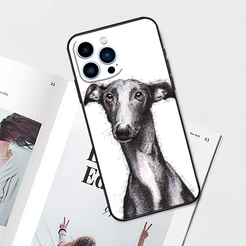 Galgo Windhund Hund Hülle Für iPhone 14 13 12 11 15 16 Pro Max Plus XS Max X XR 7 8 Plus 13 12 Mini Handyhülle