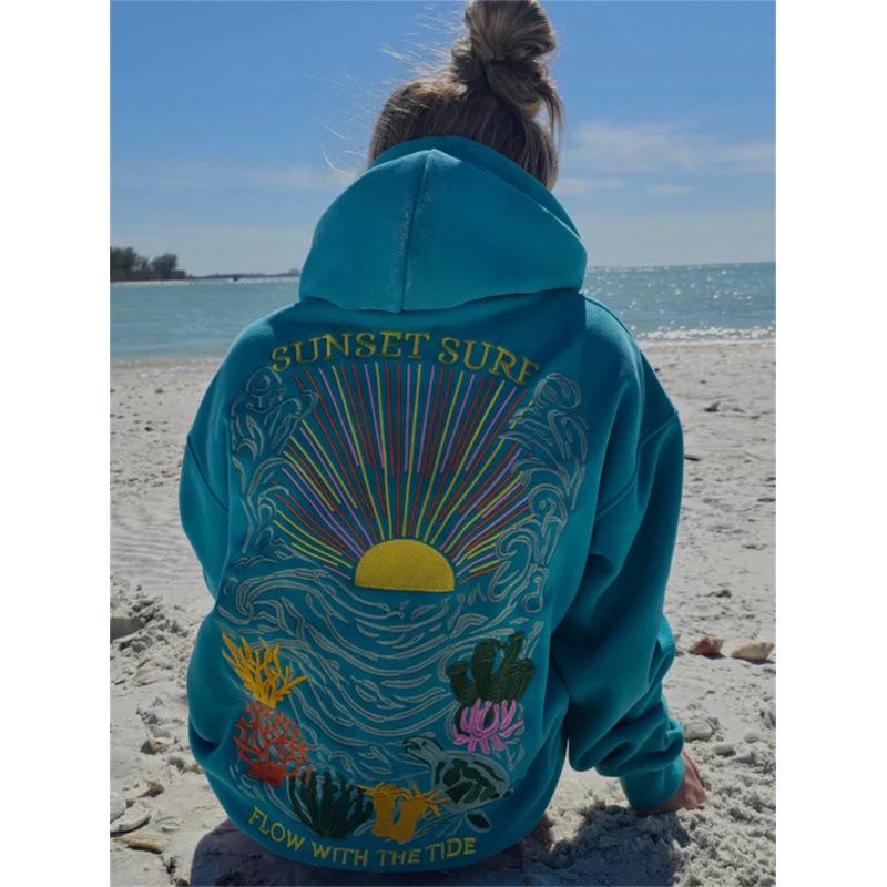 Unisex Sunflower Embroidered Hoodie Sweatshirt (2025) - Versatile Outerwear