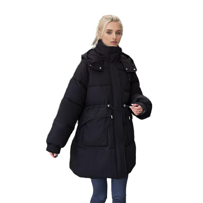 Winter down padded jacket Women's year winter padded jacket Medium and long popular winter clothing version of student padded jacket