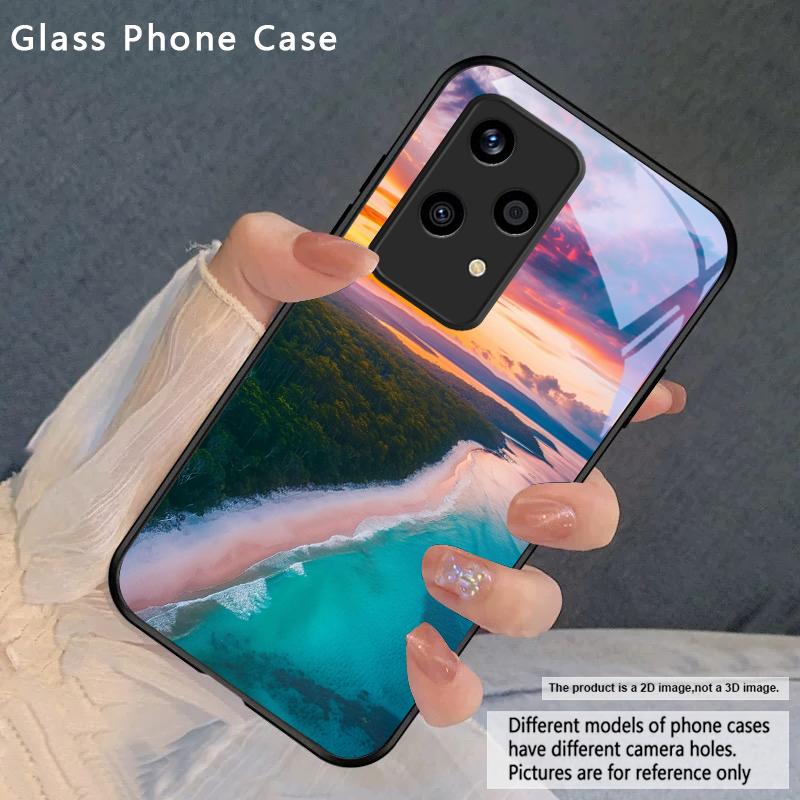 Sea storm small sailboat For Honor Magic 4 5 6 Pro 7 X6 X9c X9 X6b X8 X9b X5b X8b 30 Pro+ 50 Pro 70 90 200 Lite Glass Phone Case