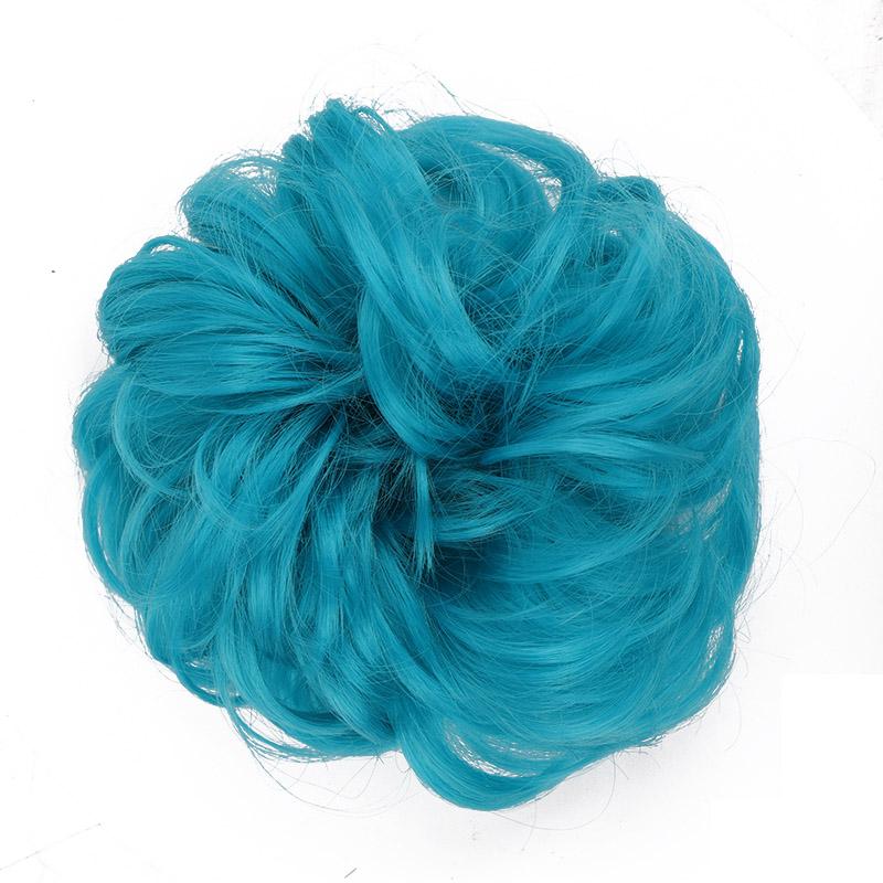Messy Hair Bun Extensions Rubber Band Synthetic Hair Extension Curly Wavy Messy Synthetic Chignon Scrunchy Updo Hairpiece For Women Girls