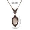 Magnifying Glass Necklace Monocle Glasses Lace Edge Oval-Magnifier Glasses Necklace Decor for Reading Birthday Gifts