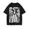 ONE PIECE Joint T-shirt Men's Straw Hat Kid Luffy Retro Printed Short-sleeved Summer Cotton Top Trendy Short T Men and Women