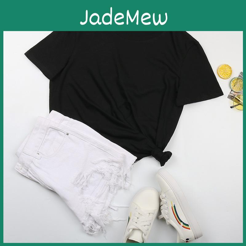Solid Womens Casual Fashion Yyfs Color Print Short Sleeve Oneck Tshirts And Tops