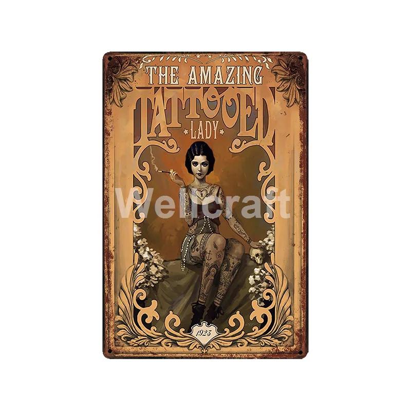 [ WellCraft ] Circus Lion Elephant Tiger Clown Horse Metal Sign Vintage Painting Decor  LT-1899 Room Decoration