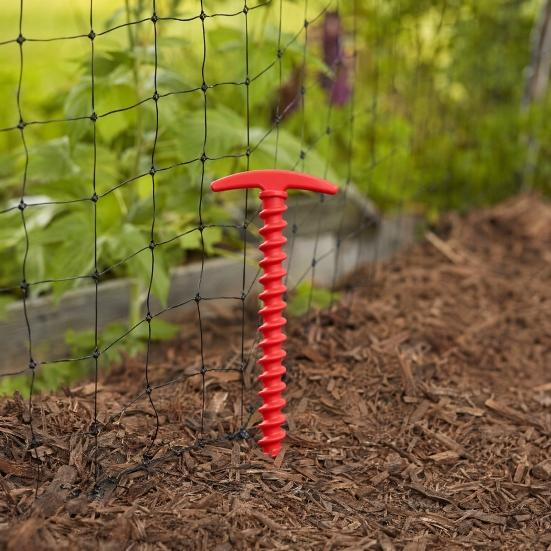 Yousheng 10Pcs Plastic Screw-in Tent Stake, Heavy Duty T-shaped Canopy Tent Peg, Windproof Spiral Ground Stake for Outdoor Camping Hiking