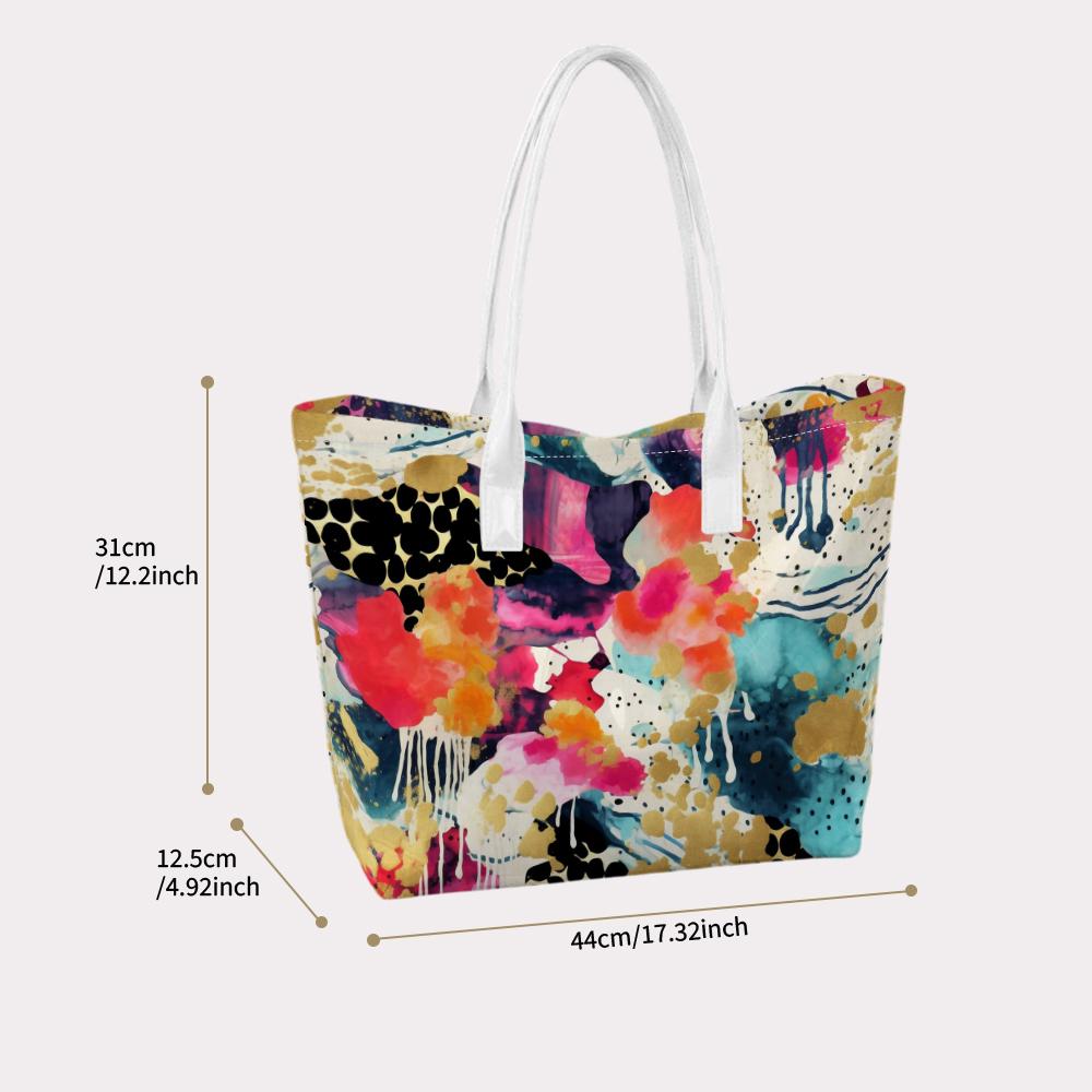 Abstract Art Colorful Fashion Casual Shoulder Tote Bag for Daily Use