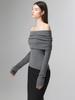 Women's Slim Fit One-Shoulder Knit Top: Early Autumn High-End Sweater Layer