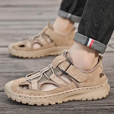 New Men’s Sandals Summer Breathable Mesh Sandals Men Outdoor Casual Lightweight Beach Sandals Fashion Men Shoes Large Size 39-46