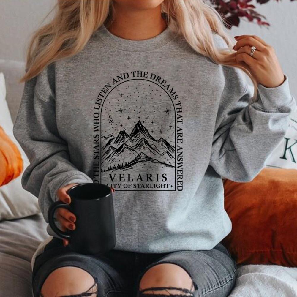 Velaris City of Starlight Sweatshirt Acotar Series Hoodie Unisex Crewneck Sweatshirts Long Sleeve Casual Pullover SJM Merch
