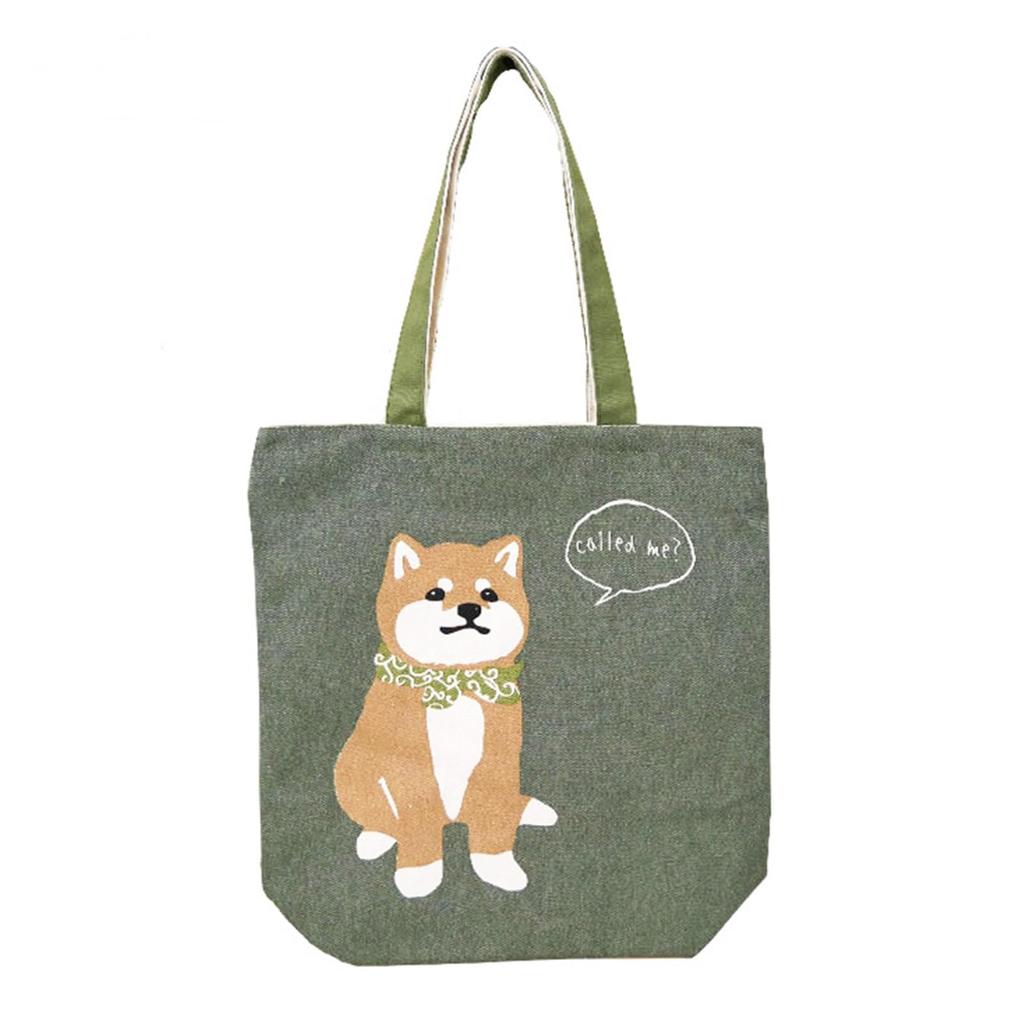 Shiba Inu Dog Tote A4 Eco Zipper (Mameshiba) Bag, Size, Canvas, Bag, closure, Lightweight, Handbag, Sub-bag, Dog, ki-195 (No-01)