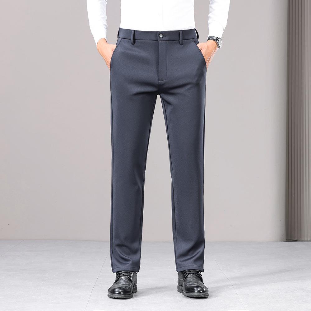 Autumn & Winter Men's Wool Business Trousers: Versatile Stretch Dress Pants for Work, Commute, or Casual Wear