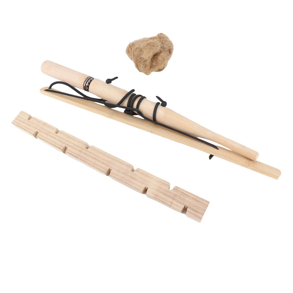 Wood Drilling Fire Making Tool Survival Emergency Ignitor Kit for Outdoor Camping(1 Person)