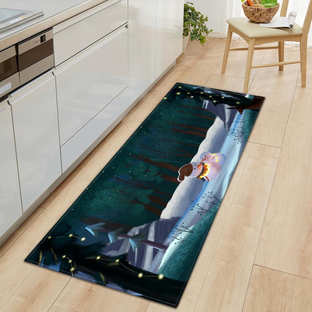 Christmas Kitchen Sand Carpet Doormat Long Floor Mat