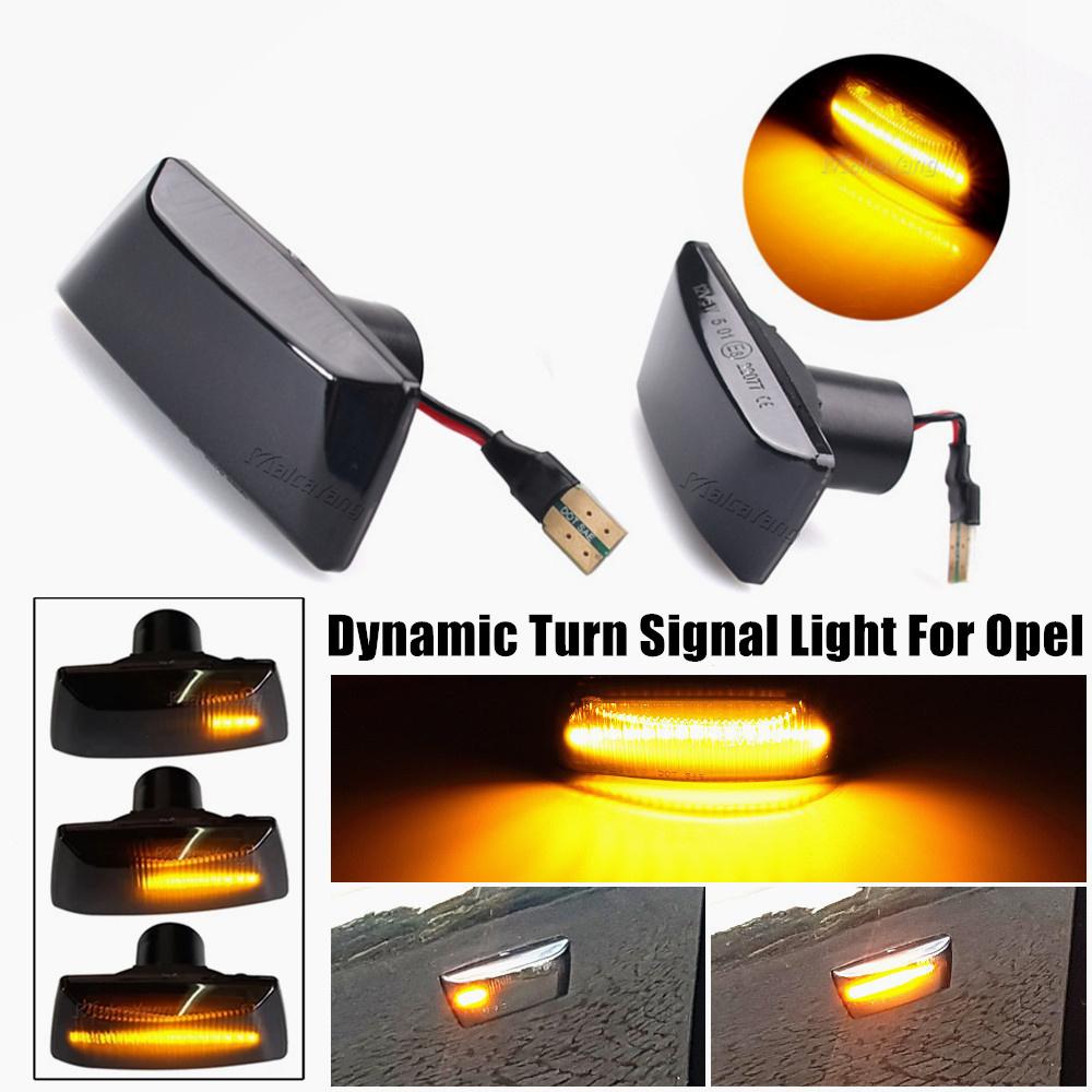 

2 шт. Динамический боковой светодиодный повторитель указателя поворота габаритный фонарь для Opel Adam Astra H GTC VXR Corsa D для Holden Barina