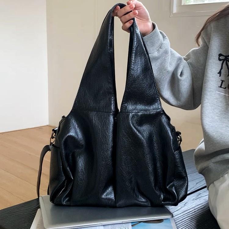 

Сумка Летняя сумка через плечо Мягкая боковая повседневная ретро сумка-тоут Сумка через плечо для женщин чёрный