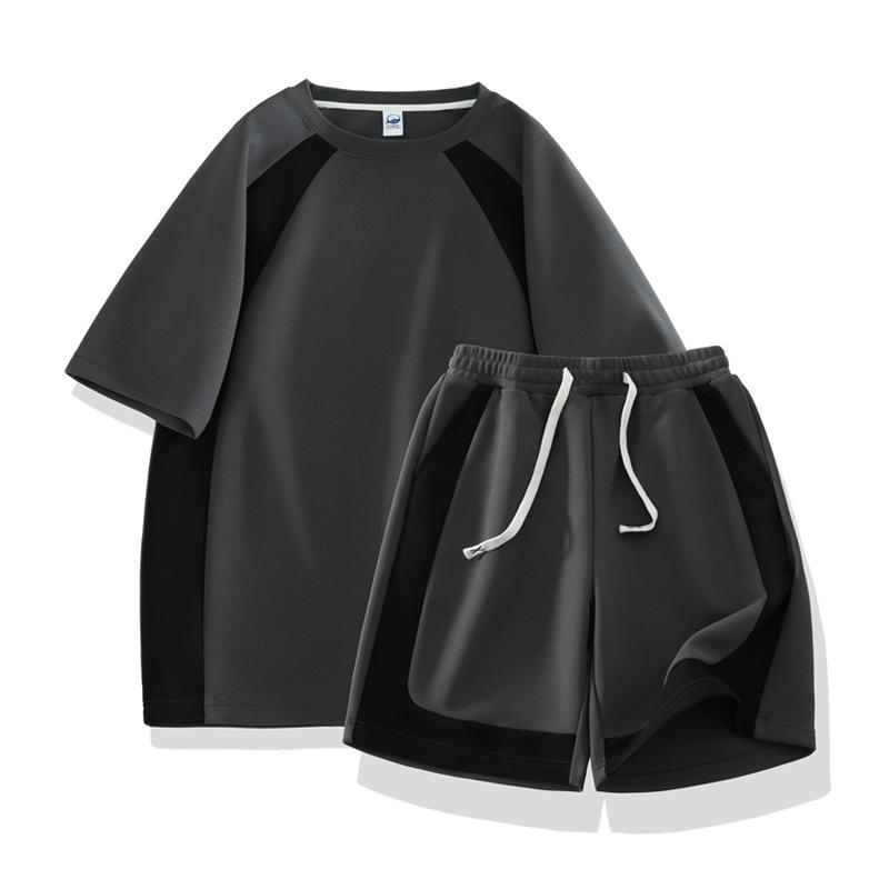 

Летний вафельный повседневный спортивный свободный комплект из двух предметов XL