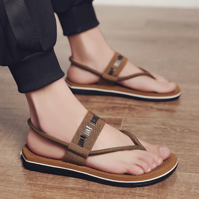 New Summer Men Sandals Casual Flat Slides Outdoor Beach Shoes Fashion House Flat Slippers Soft Non Slip Cloud Sandals