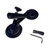 Aluminum Alloy Flagpole Base Double Suction Cups 45 Degree Angled Mount for Multiple Flag Size Windshield Glass Surfaces