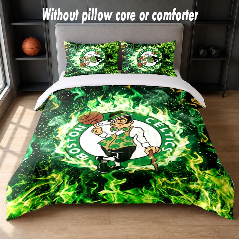 Celtic FC Design Bed Bedding Set 1 Duvet Cover + 2 Pillowcases Soft Breathable Household Bed Linens