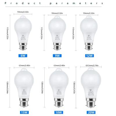 Use LED Bulb With Motion Sensor LED B22 220V Bulb With Sensor Automatic On/Off Night Light