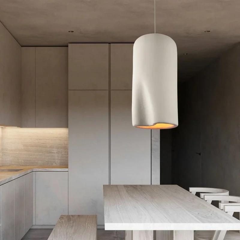 Nordic Minimalist Wabi-Sabi Art Pendant Lights Lustre Restaurant LED Chandelier Homestay Decor Bedroom Loft Hanging Ceiling Lamp