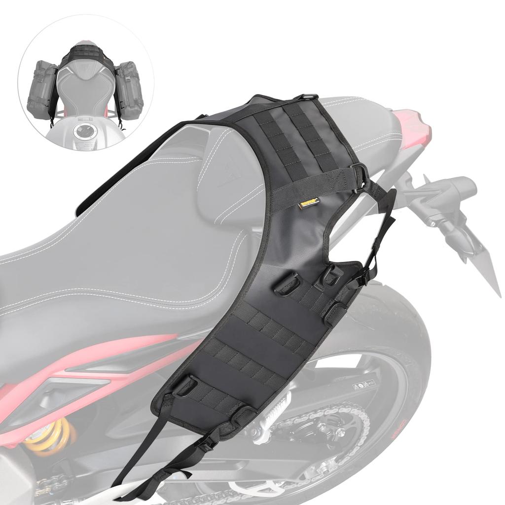 Rhinowalk Side Bag Base - Motorcycle Side Bag Fitting System - Easy Installation - Motorcycle Side Bag Holder - Increases Load Capacity - Universal Ty