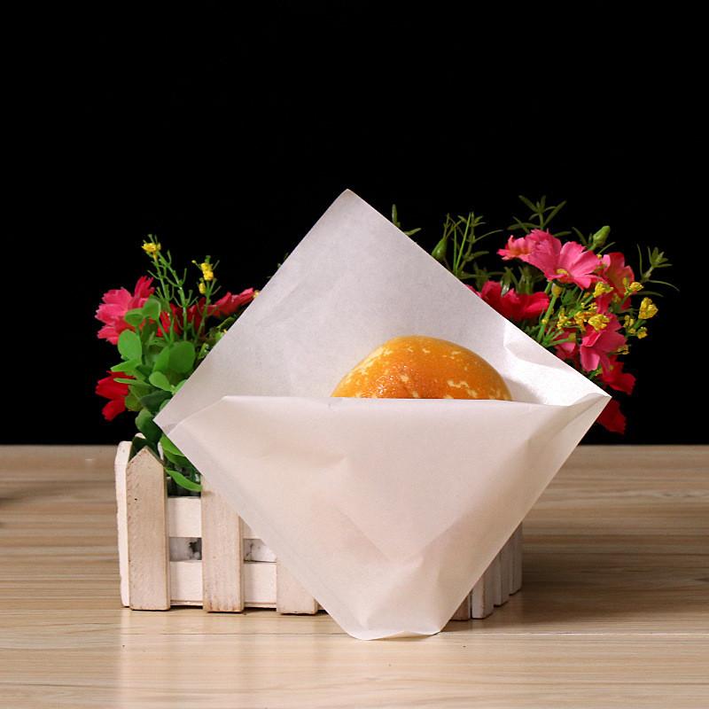 100 Pezzi Sacchetto di Carta Bianco Resistente all'Olio per Panini Ciambelle Monouso da Asporto Cibo Rivestito Resistente al Grasso Imballaggio per Pollo Fritto Hamburger