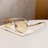 Luxury Oval Small Frame Metal Sunglasses for Women & Men - European & American Style