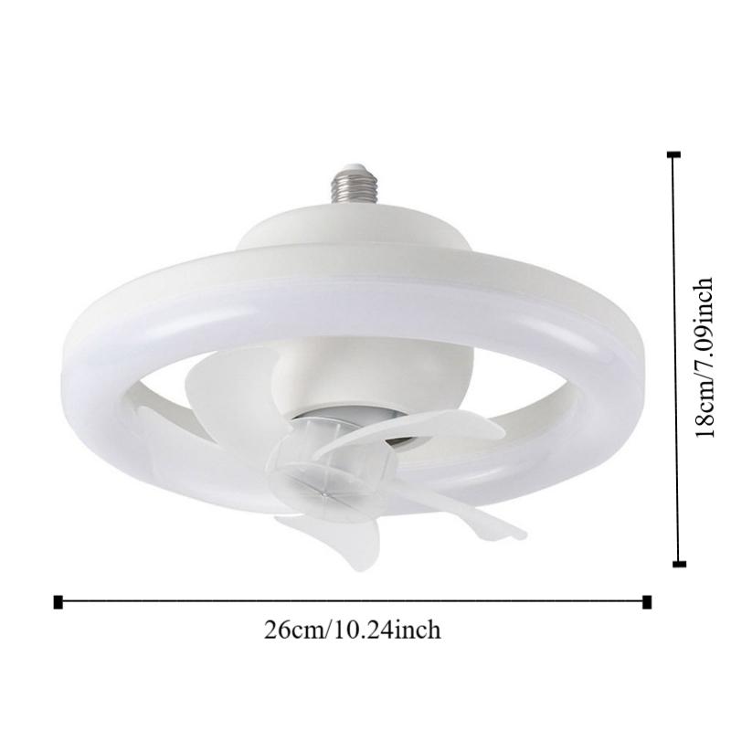 Remote Control Ceiling Fan 2 In 1 Electric Cordless Fan Hanging Fan with LED Light  Bathroom
