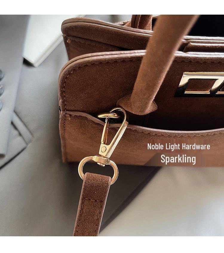 2025 Retro Frosted Textured Handbag: Versatile Women's Shoulder & Crossbody Bag