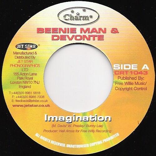

7inch Record BEENIE MAN & DEVONTE - Imagination CRT1043 Charm 2006 UK Reggae, Ska & Dub Used