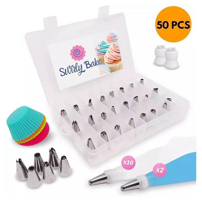 Piping Tips Nozzle Cake Cream Baking Tool Set Plastic Bag Storage Case Coupler